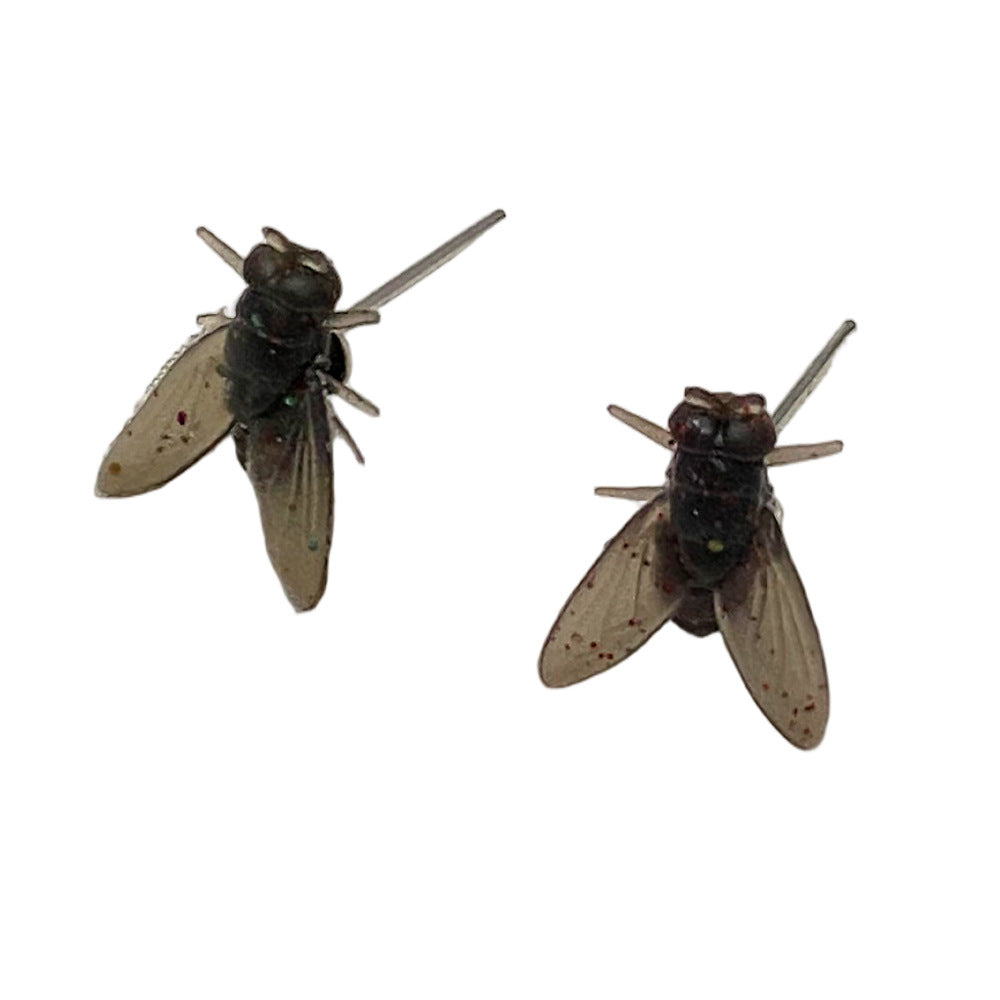 Wholesale Simulated Fly Earrings For Women Resin Funny Prank Insect Jewelry Party Wear