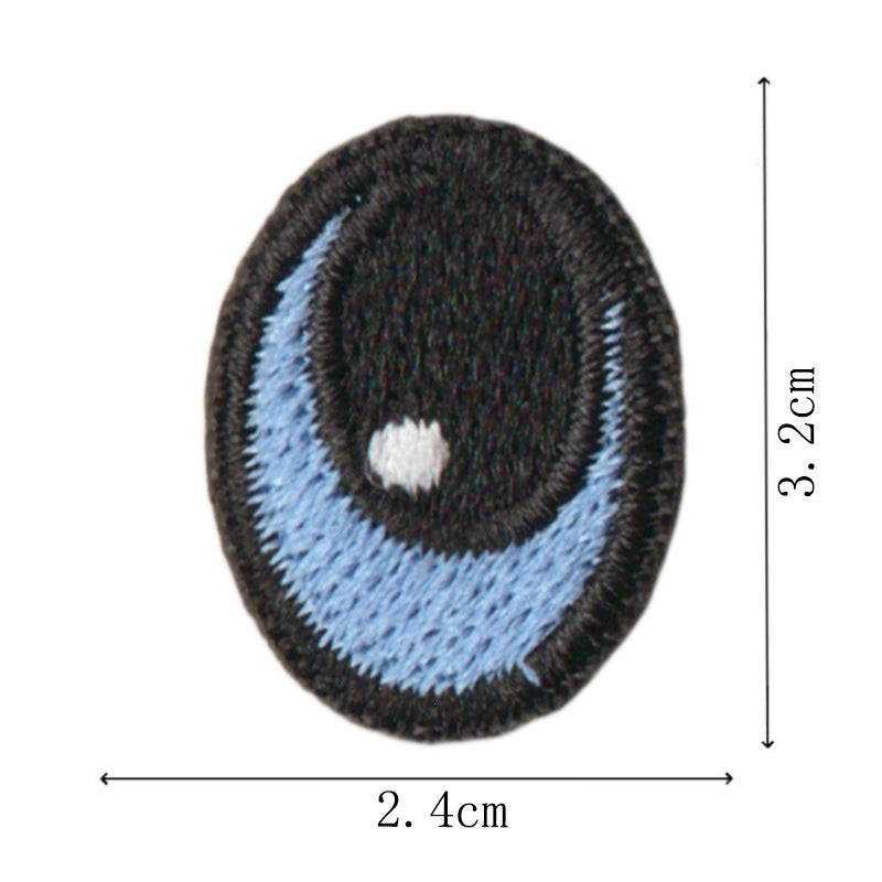 Wholesale Embroidered Cartoon Eye Patches Iron On DIY Decorative Accent For Towels Clothing Craft Supply