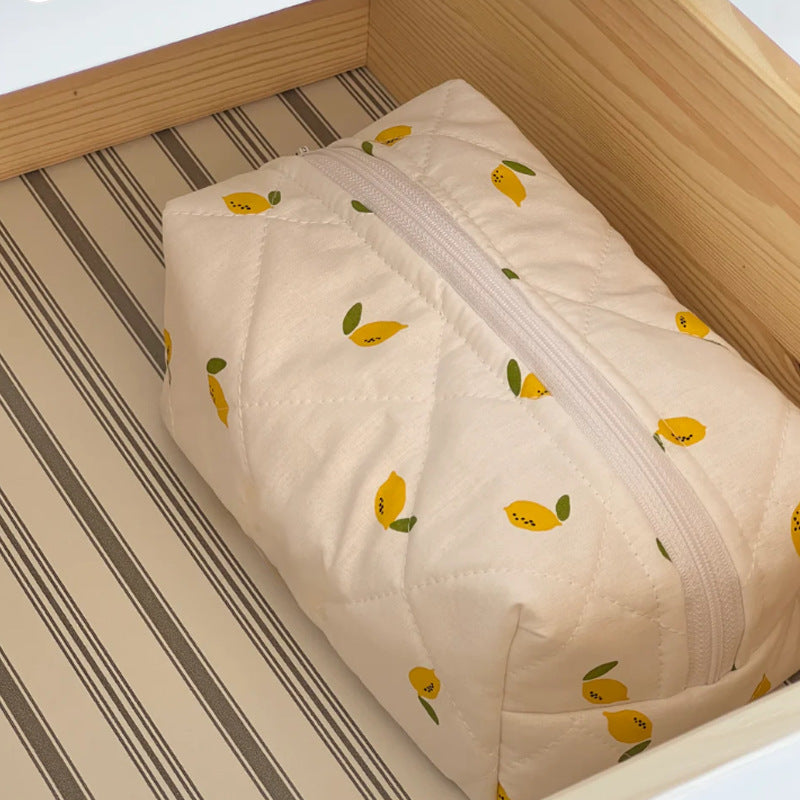 Wholesale Small Fresh Floral Makeup Large Capacity Storage Bag