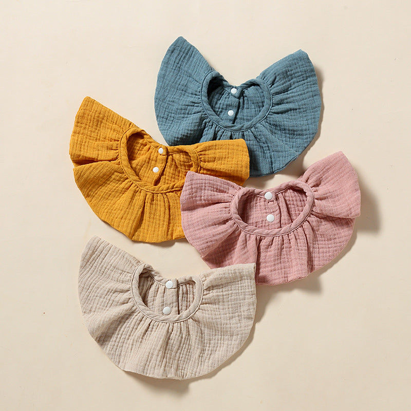 Wholesale Baby Bib 360-degree Bib Pure Cotton 4-layer Gauze Absorbent Bib Children Bib