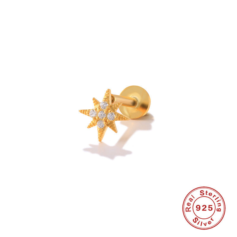 Wholesale S925 Sterling Silver Piercing Inner Thread Ear Piercing Ear Bone Nails