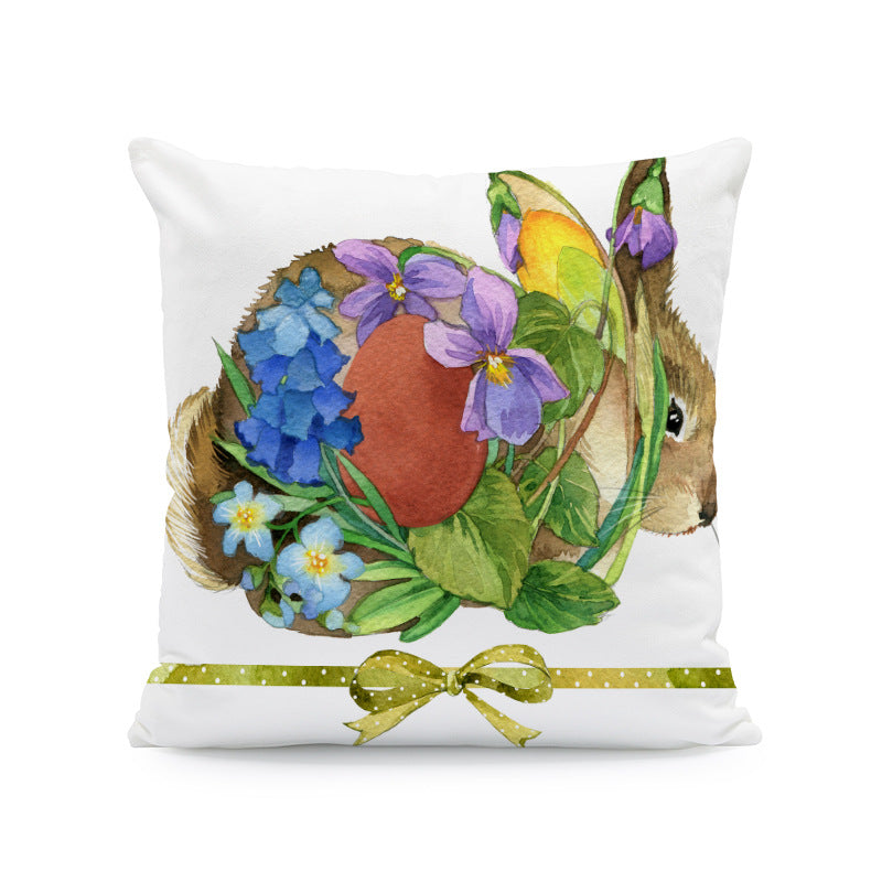 Wholesale Easter Rabbit Egg Flannel Printed Pillow Covers