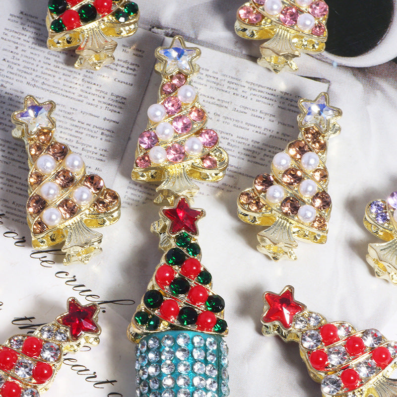 Wholesale 5pcs colorful Christmas tree Crystal Beads