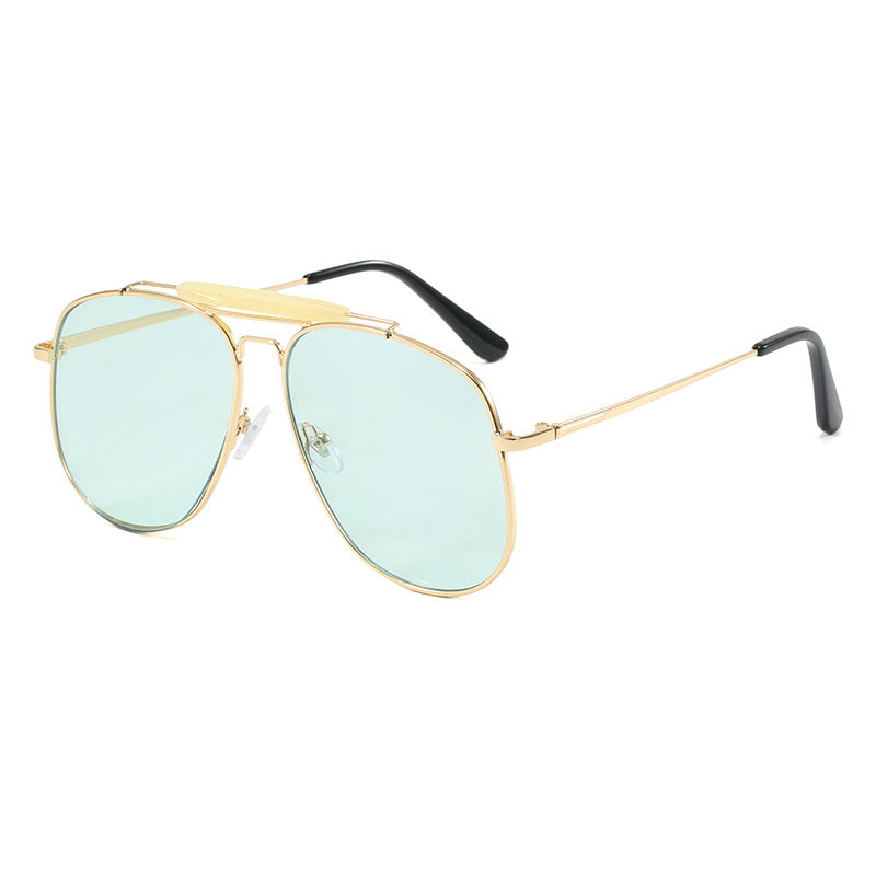 Wholesale  Ladies Toad Mirror Metal Large Frame Sunglasses 2024 New Sunglasses Ins Popular Same Style Sunglasses