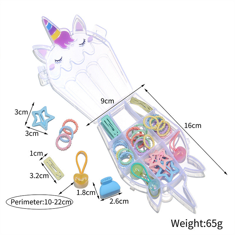 Wholesale plastic kids hair accessories set