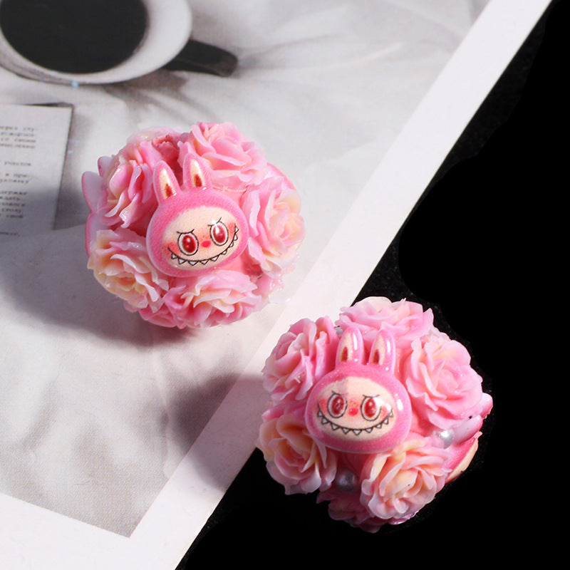 Wholesale 5pcs/pack DIY loose bead phone/ keychain with straight holes  Monster Doll OLY Exclusive