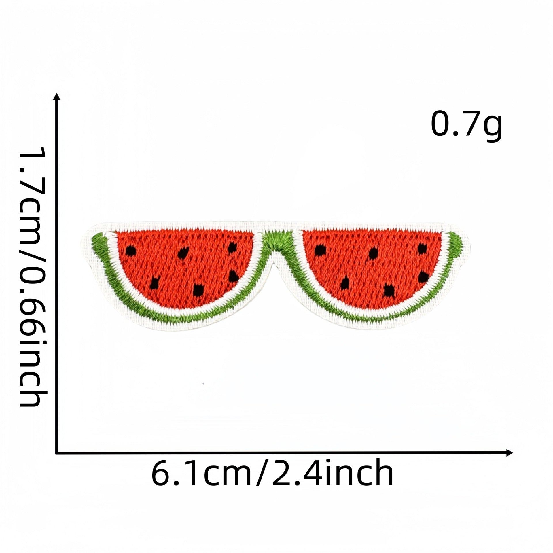 Wholesale Stylish Embroidered Patch Funny Sunglasses Watermelon Design Iron On For Bags Hats Clothing DIY Craft Supply