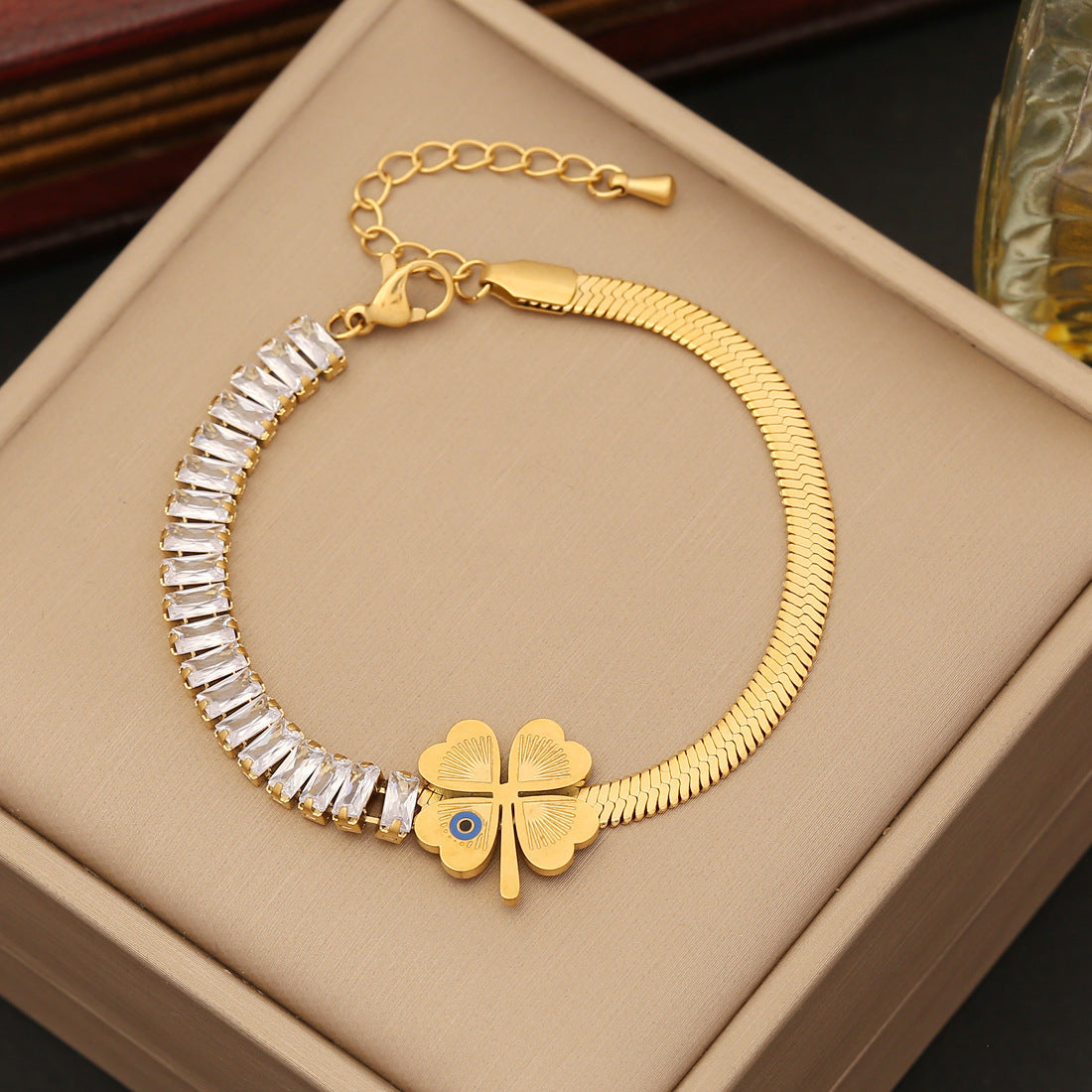 Wholesale Stainless Steel Butterfly Drip Oil Bracelet