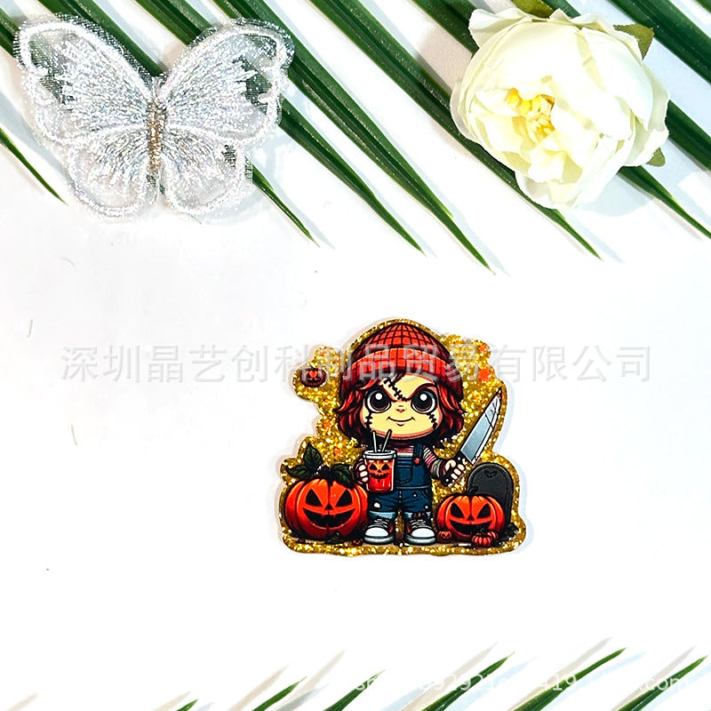 Wholesale 10pcs Halloween acrylic DIY accessories
