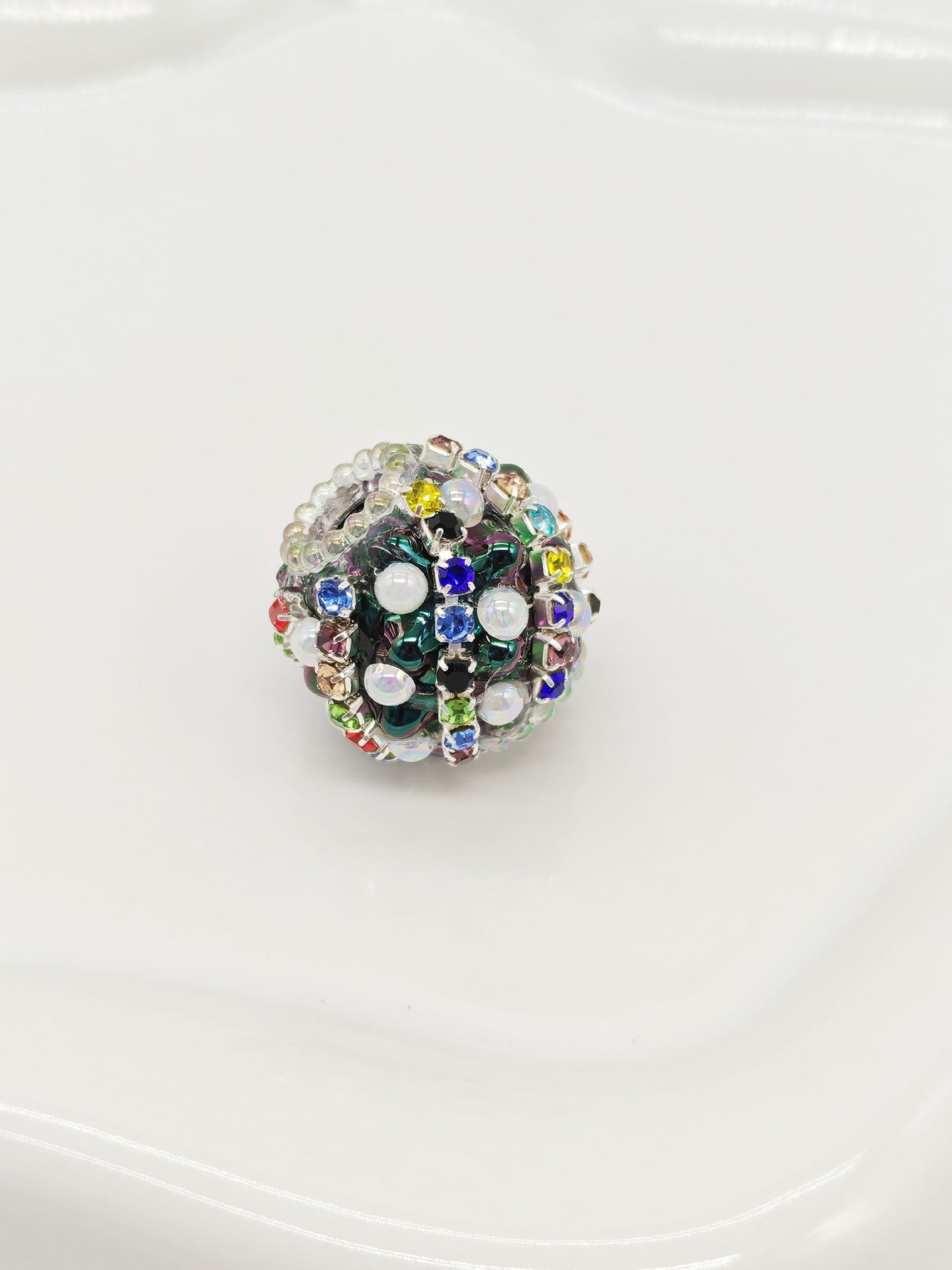 Wholesale 10pcs drill ball colored straight hole Acrylic Beads