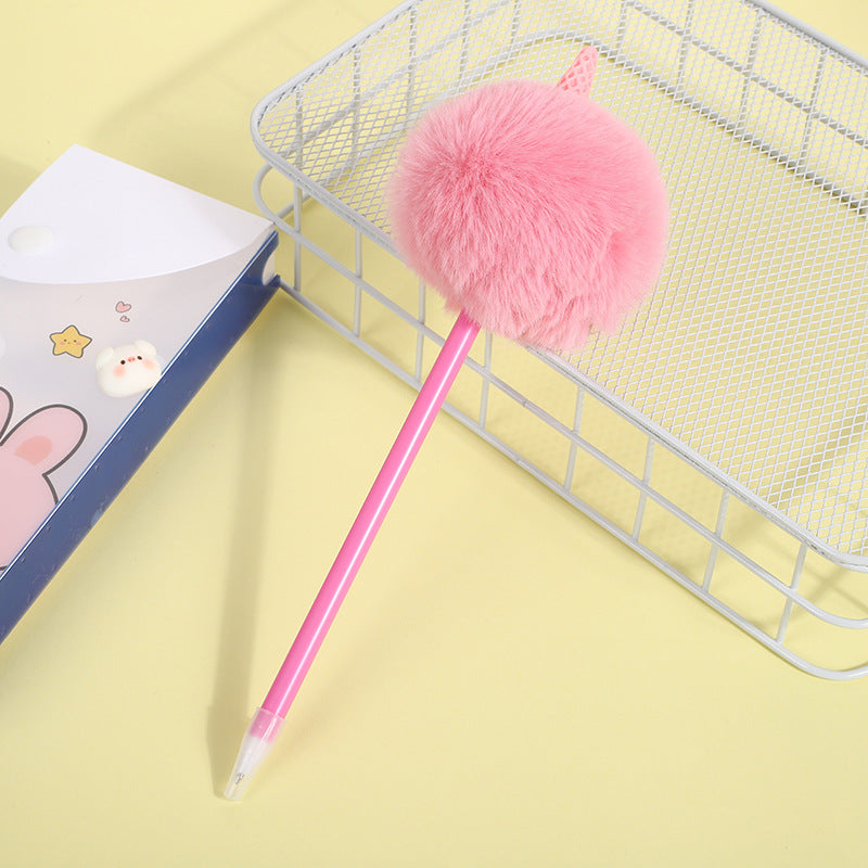 Wholesale Ice Cream Candy Color Hair Ball Pens