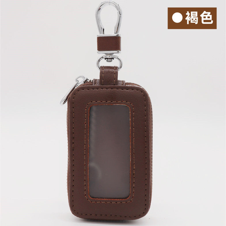 Wholesale Cowhide key storage bag coin purse home car key bag