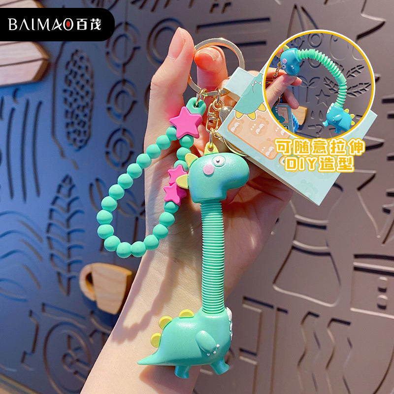 Wholesale Decompression Telescopic 2 in 1 Silicone Keychains