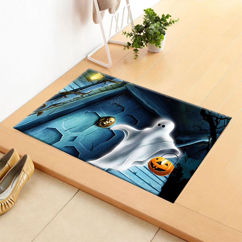 Wholesale Halloween Horror Pumpkin Clown Polyester Foot Mats