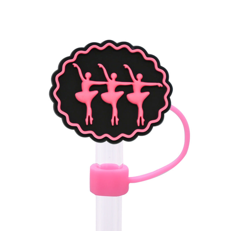 Wholesale Random 100pcs  10MM Ballet Series Dust Plug   Straw Accessories
