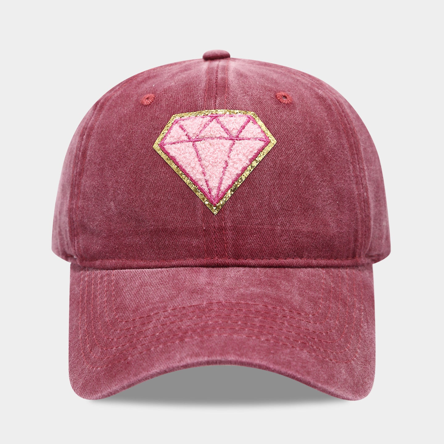 Diamond Patch Retro Soft Top Baseball Cap
