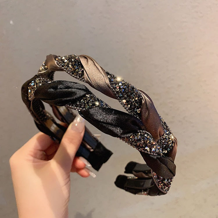 Wholesale Twist Headband Hair Accessories Elegant Versatile Non-Slip Toothed Headband Exquisite Girl High-End Niche Design Headband