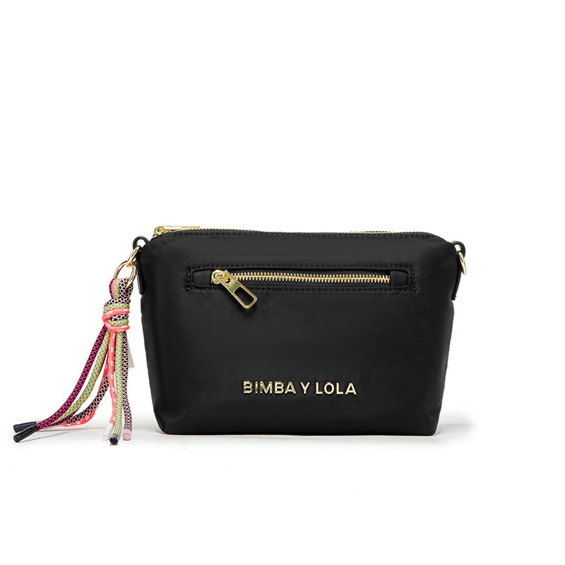 Wholesale Letter Simple Nylon Gold Zipper Shoulder Crossbody Bag