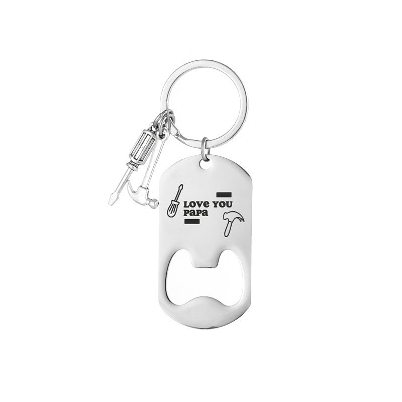 Wholesale beer bottle opener stainless steel keychain
