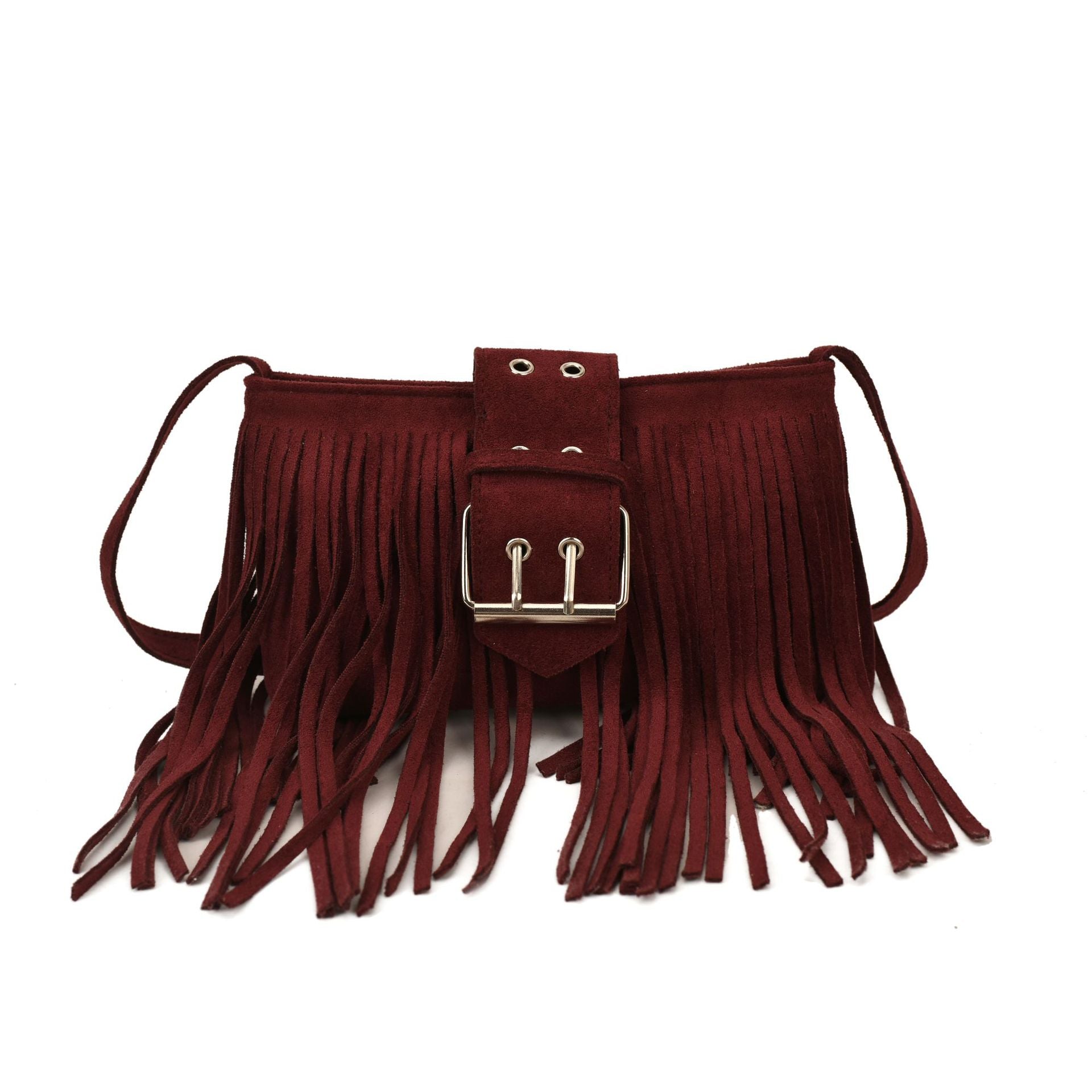 Wholesale Retro tassel suede small square bag shoulder crossbody bag