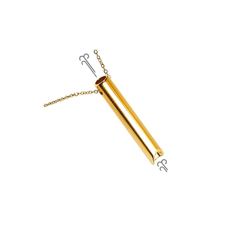 Wholesale titanium steel shift breathing necklace