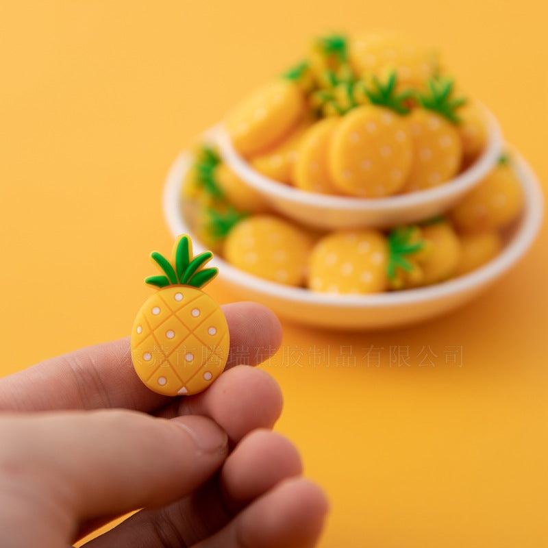 Wholesale 200pcs Silicone Pineapple Baby Teethers Fruit Beads