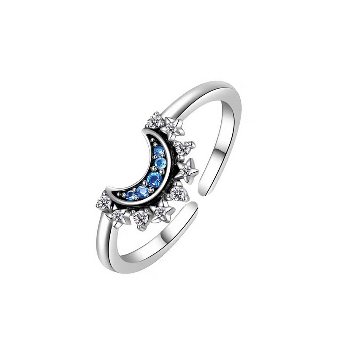 Wholesale Sun and Moon Glory Stacked Ring Opening Adjustable rings