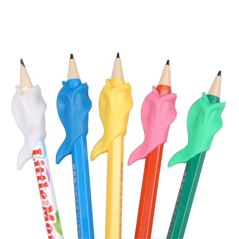 Wholesale 10PCS Small Fish Silicone Writing Beginners Pen Grip Corrector