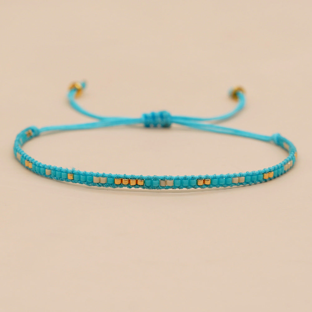 Peads de arroz miyuki al por mayor pulsera de vidrio extra fino a mano