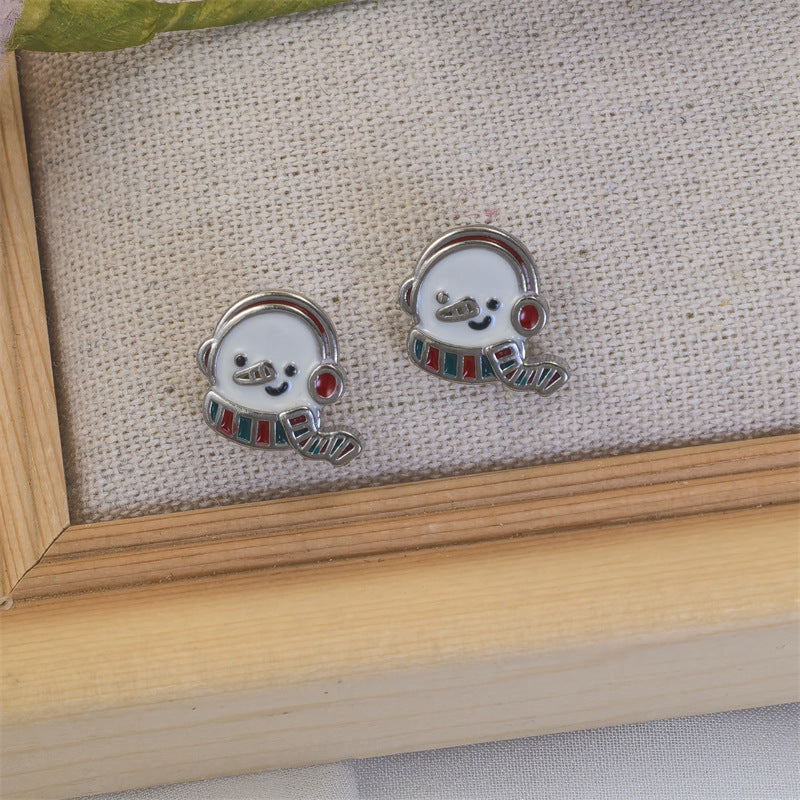 Wholesale  12pcs/pack Earrings  Trend  Elk Tree Earrings Set Girls Party Christmas Gift