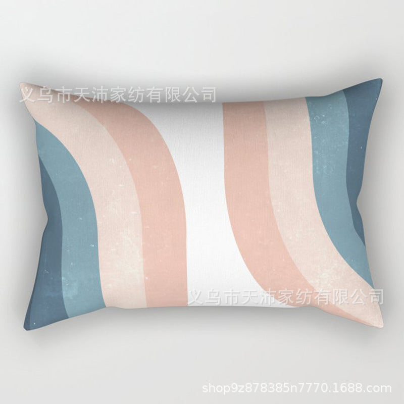 Wholesale Geometric Irregular Rectangular Short Plush Pillowcases