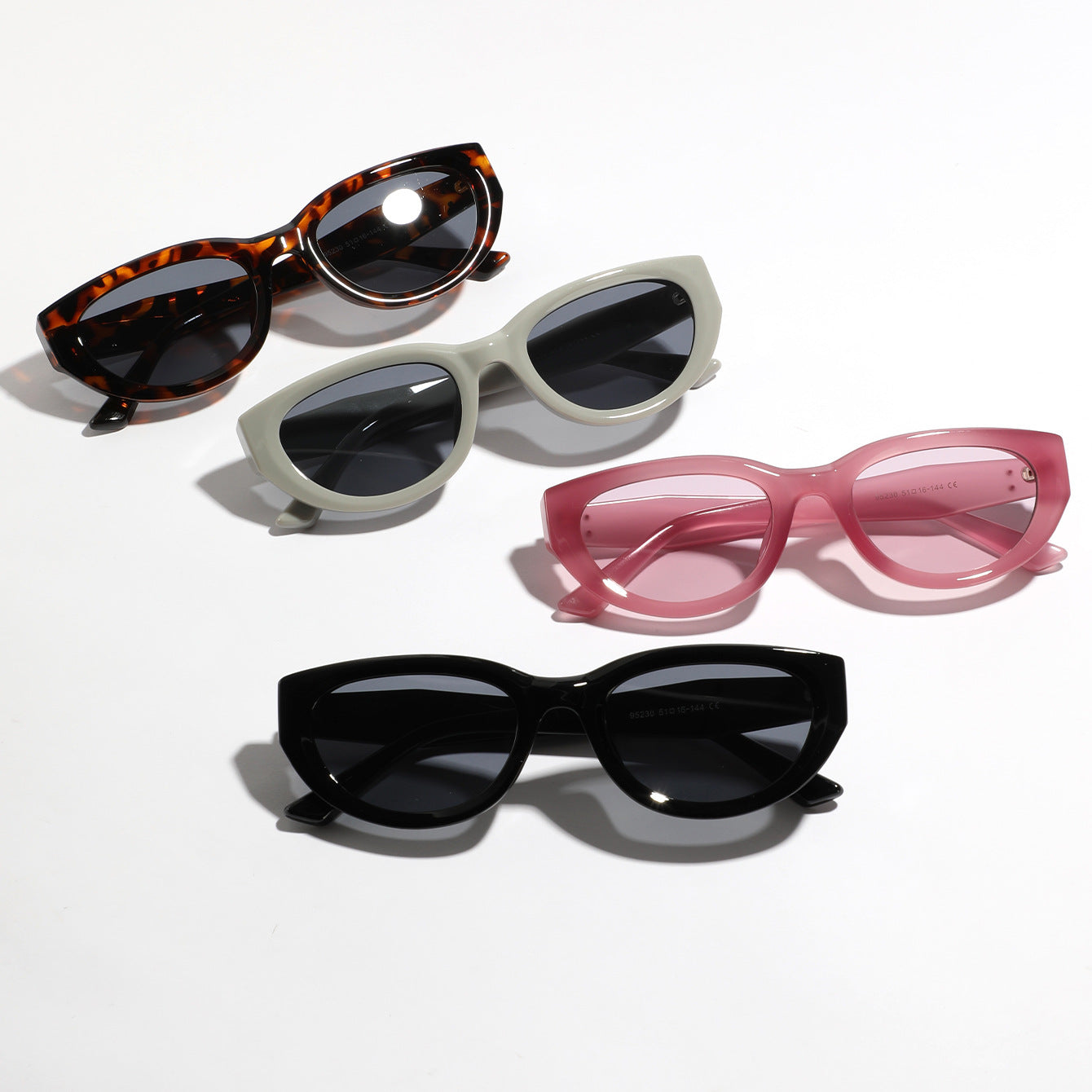 Wholesale Square Cat Eye Stud PC Sunglasses