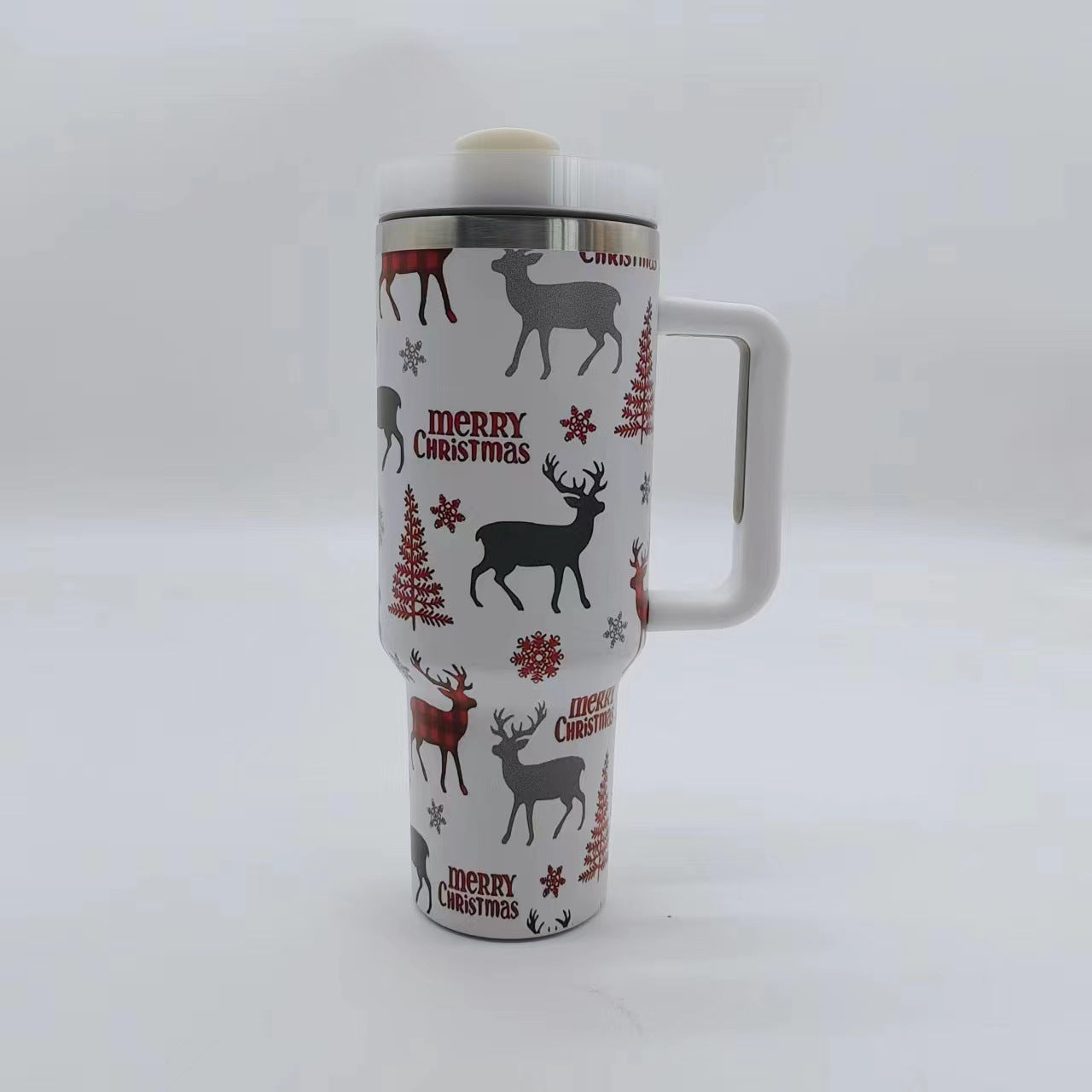 Wholesale Christmas Large Capacity Car Cup Ice Cup 40oz Handle Cup Insulation Cup