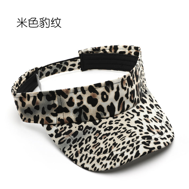 Wholesale Western Style Vintage Leopard Visor Baseball Cap