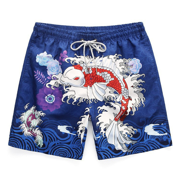 Wholesale Beach Shorts Men Quick Dry Loose 3D Cartoon Large Size Swimwear