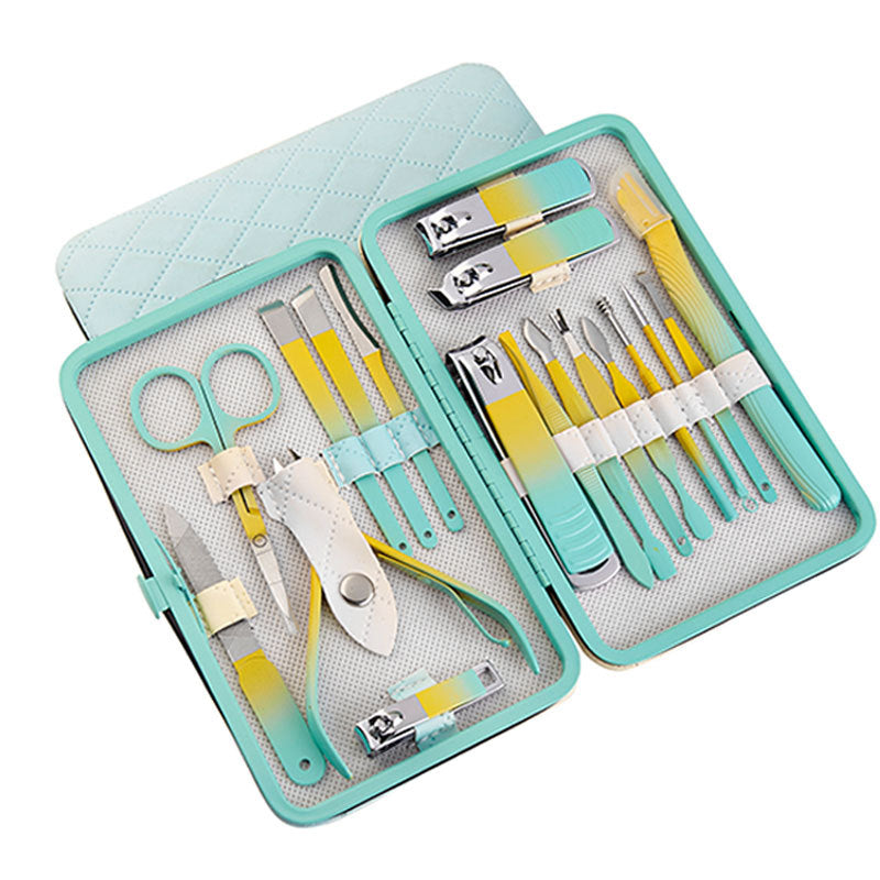 Wholesale Gradient Color Stainless Steel Nail Clipper Set