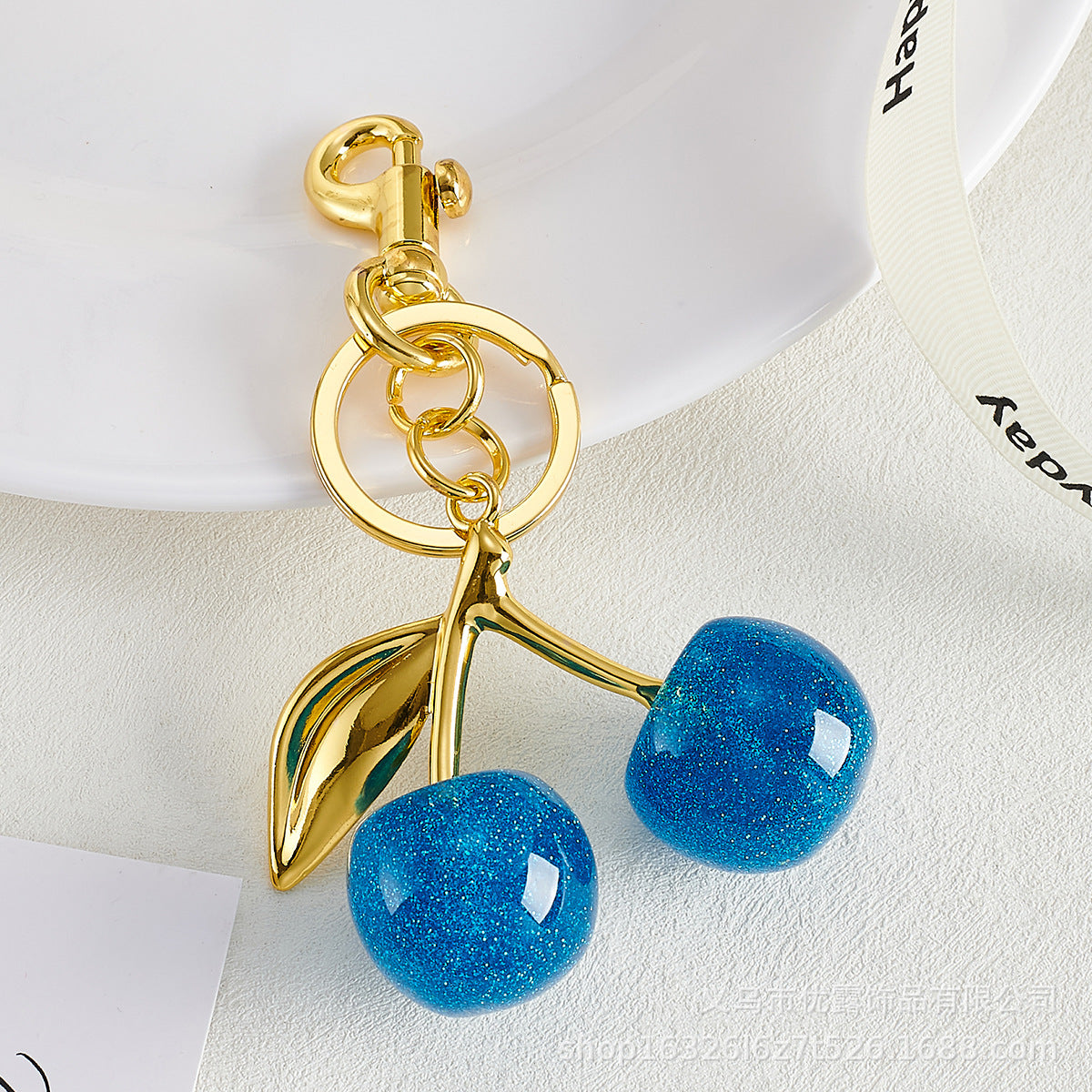 Wholesale Cherry Fruit Bag Pendant Cherry Creative Keychains