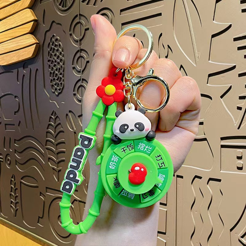 Wholesale Giant Panda Holding Bamboo Keychain