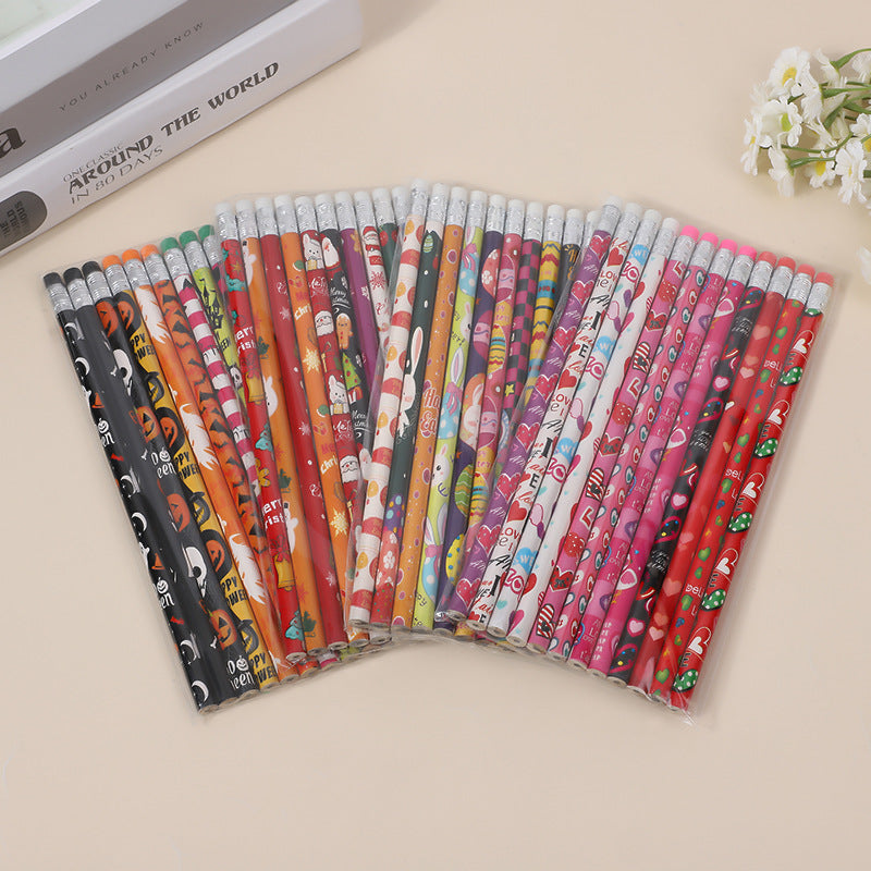 Wholesale of 12PCS/PACK Wooden Festival Pencil