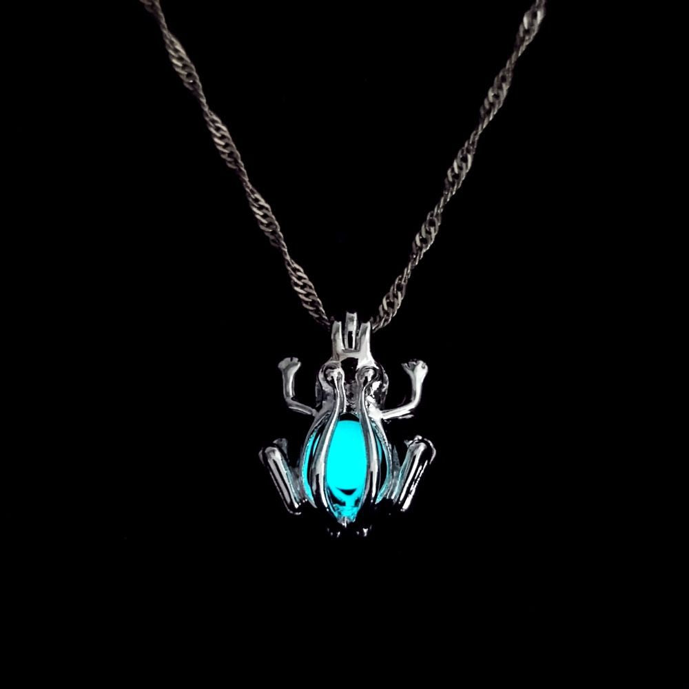 Wholesale Halloween Little Frog Luminous Necklace