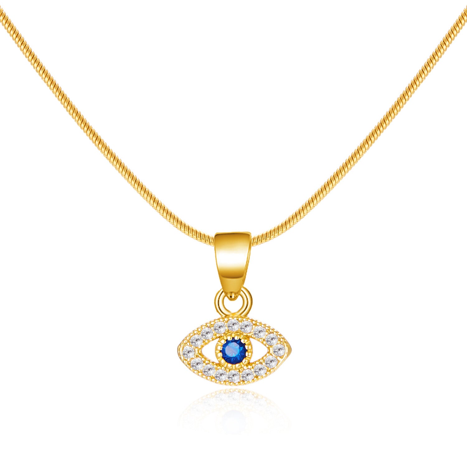 New blue eyes necklace fashion diamond devil's eye pendant necklace clavicle chain