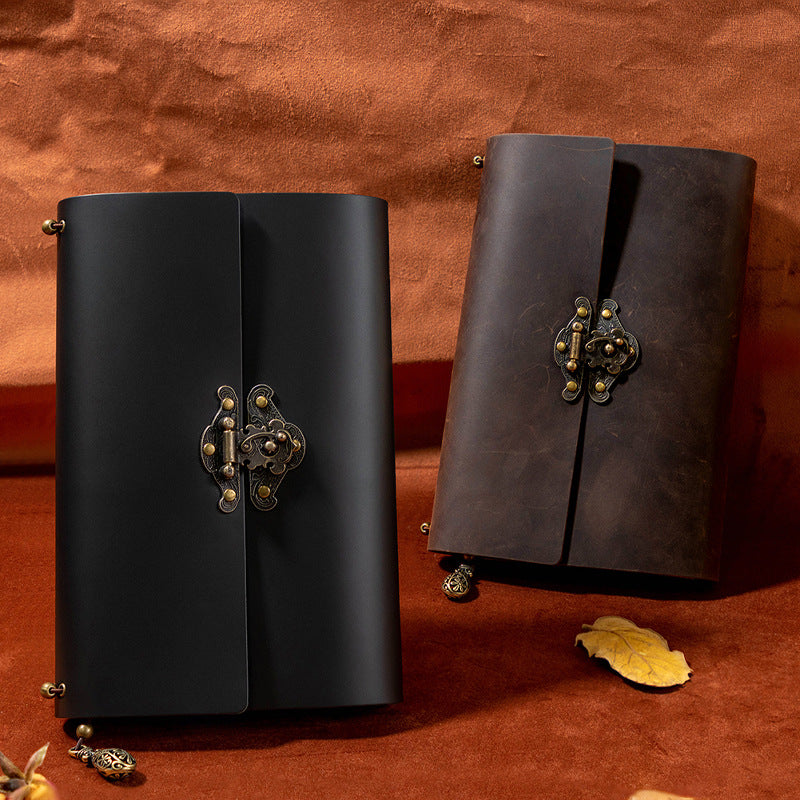 Wholesale Vintage Carved Cowhide Thickened Leather Notebook