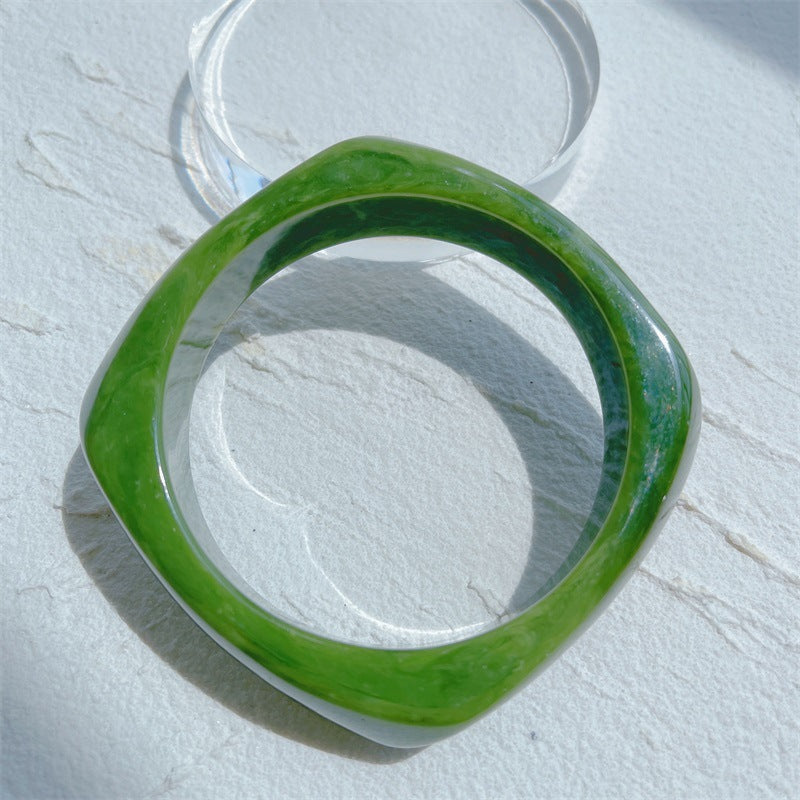 Wholesale Geometric Irregular Acrylic Ring Elegant Retro Bracelet