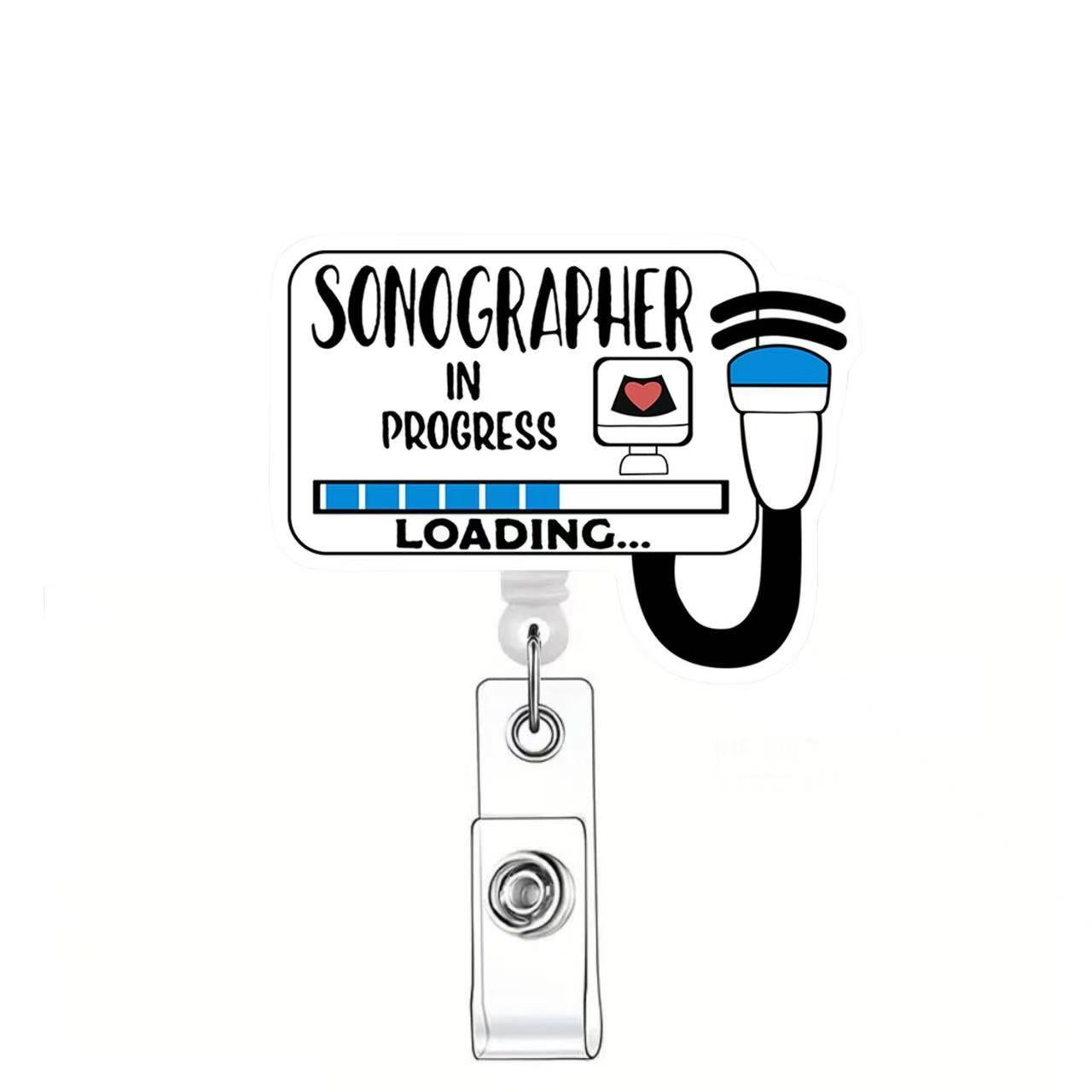 Wholesale Acrylic easy-open buckle medical name tag accessory retractable clip Badge Reels