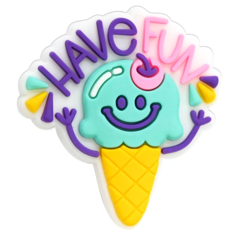 Wholesale  Random 100pcs/pack  Phrases series pen accessories decorations cartoon beads