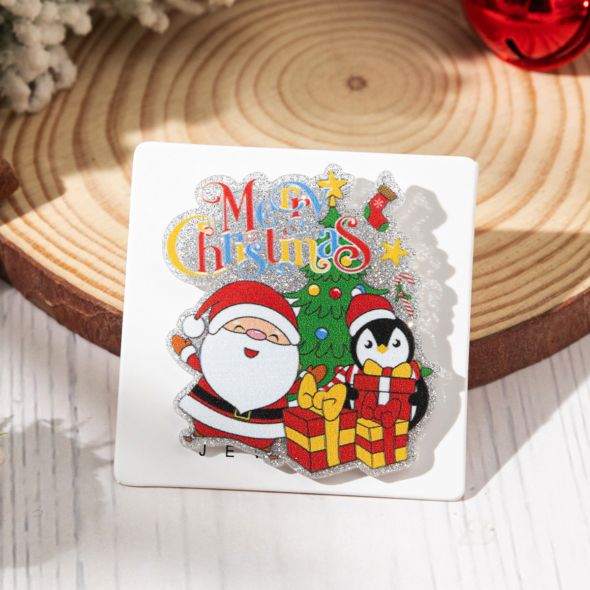 Wholesale Colorful Cute Cartoon Christmas Series Brooch