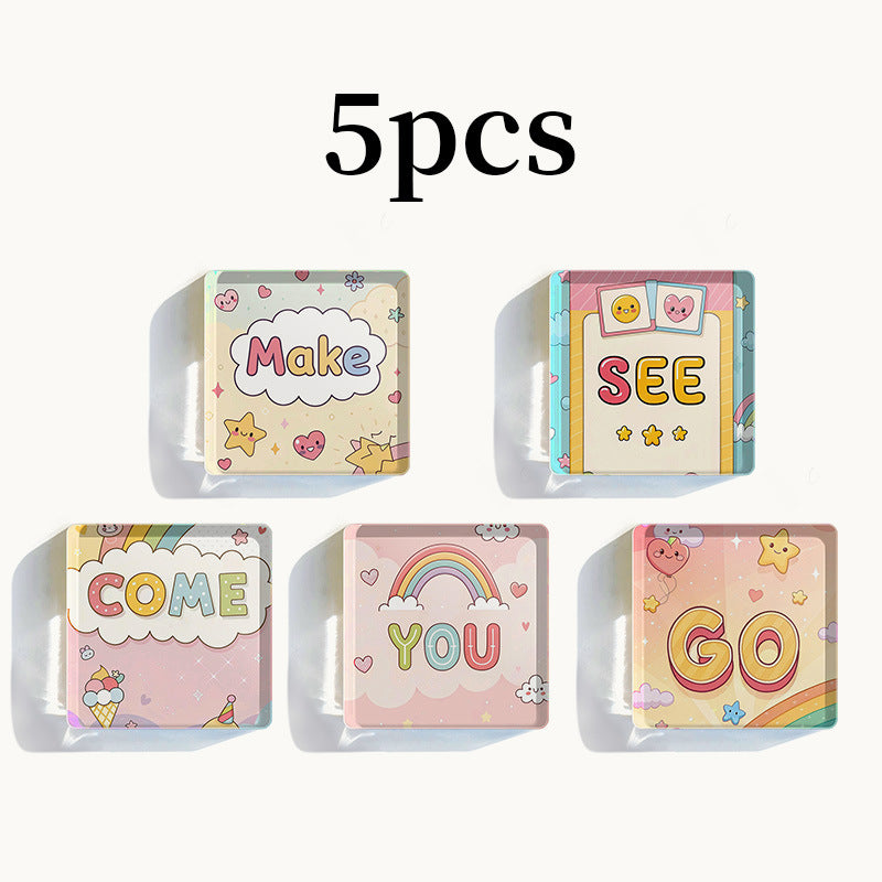 Wholesale English alphabet word transparent acrylic magnetic refrigerator magnet