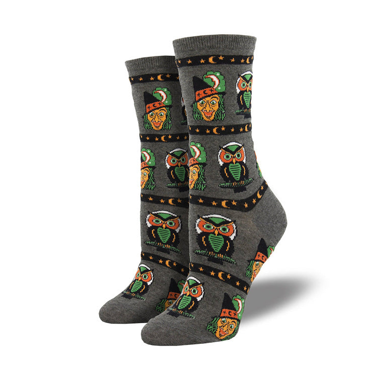 Wholesale Halloween Pumpkin Spooky Couple Socks
