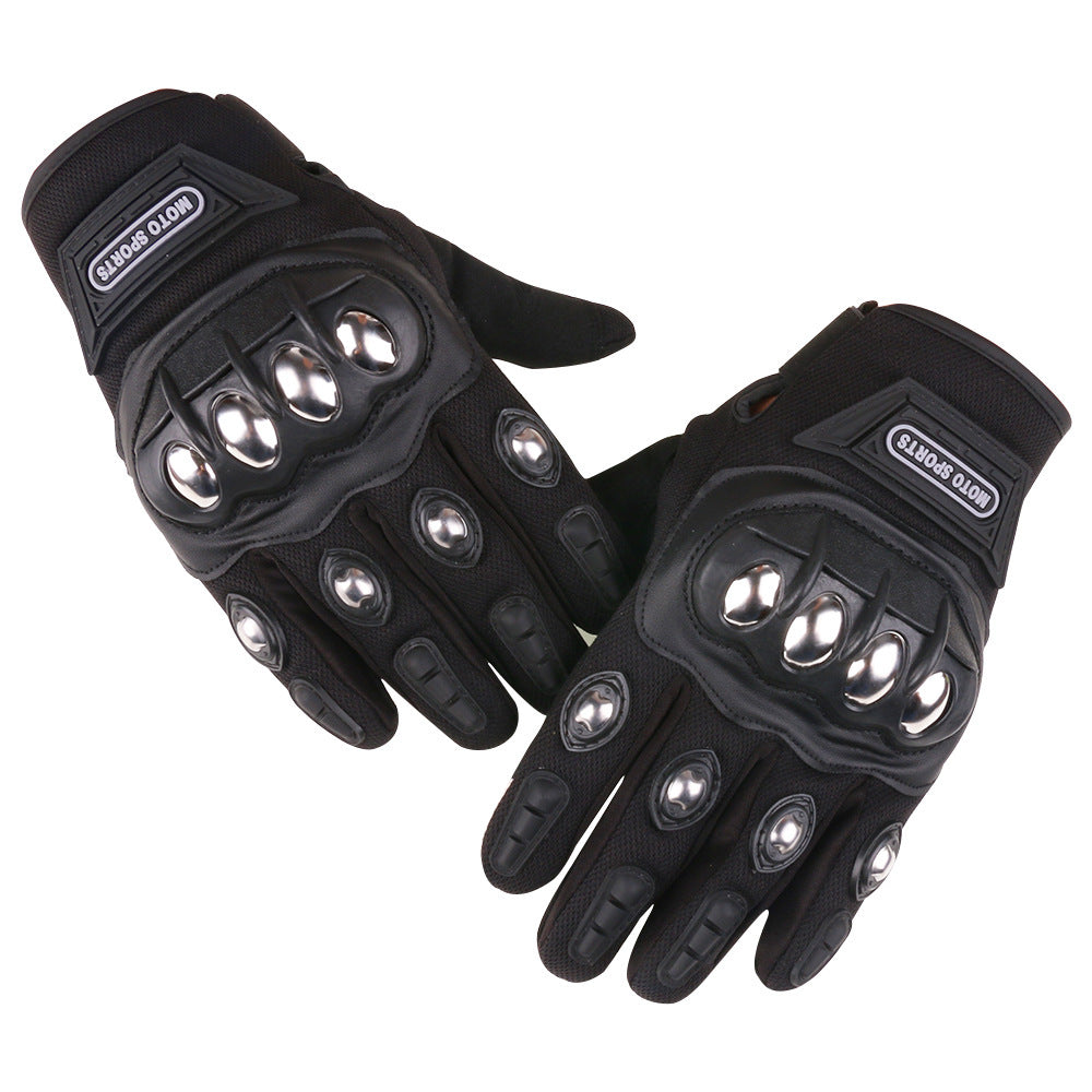Wholesale Microfiber Shock Absorption and Wear-resistant Steel Shell Half Finger Cycling Gloves