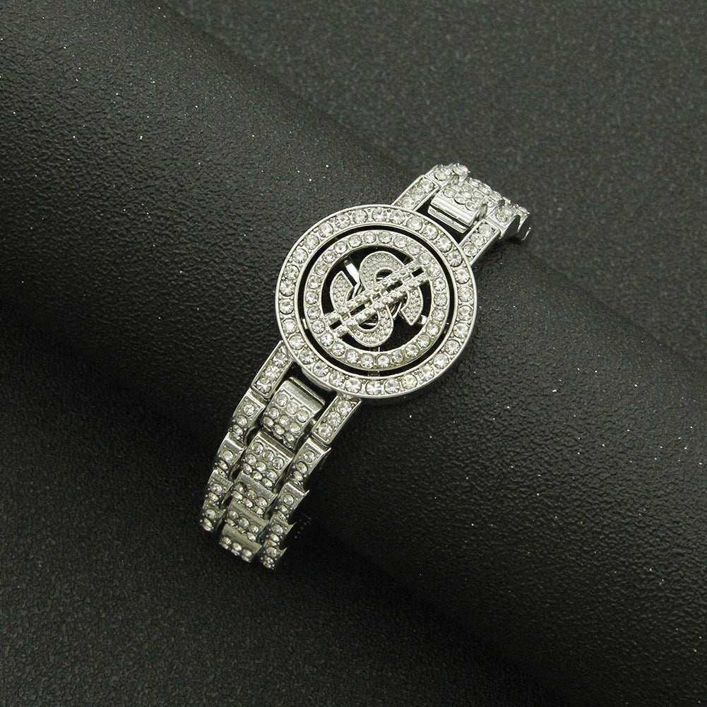 Wholesale Full Diamond Punk Alloy Bracelet